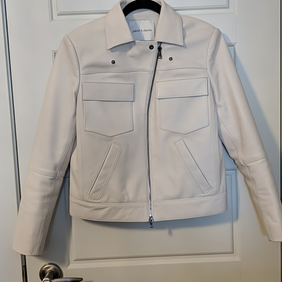 Creamy gorgeous Judith&Charles leather jacket - Picture 3 of 6
